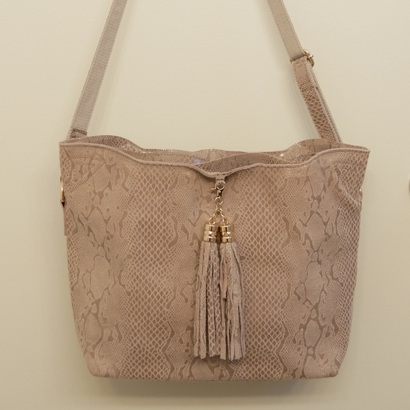 Suede Snake Print Purse - Picture 4 of 7